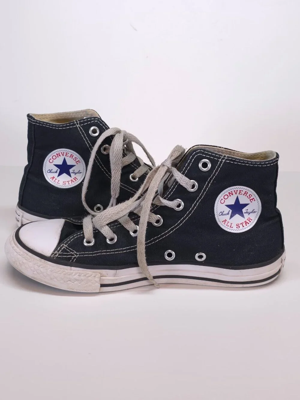 Converse Chuck Taylor All Star Hi Black Youth Size 2 Sneakers